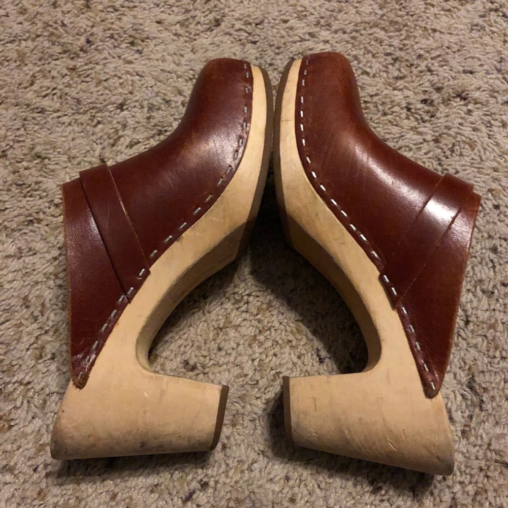 Swedish Hasbeens classic clog, sky high sz 39